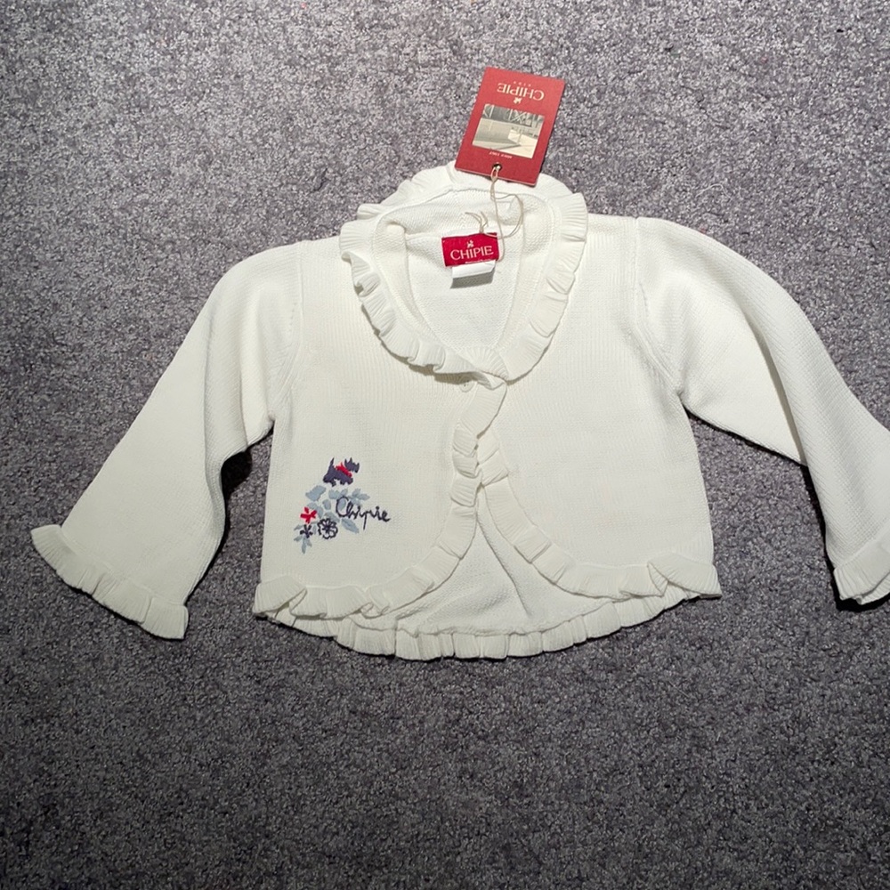 New Chipie Girls 23 month White Cardigan